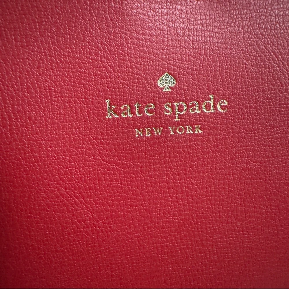NWT Women’s KATE SPADE Harper Satchel Candied Cherry Grained leather crossbody - Picture 4 of 9